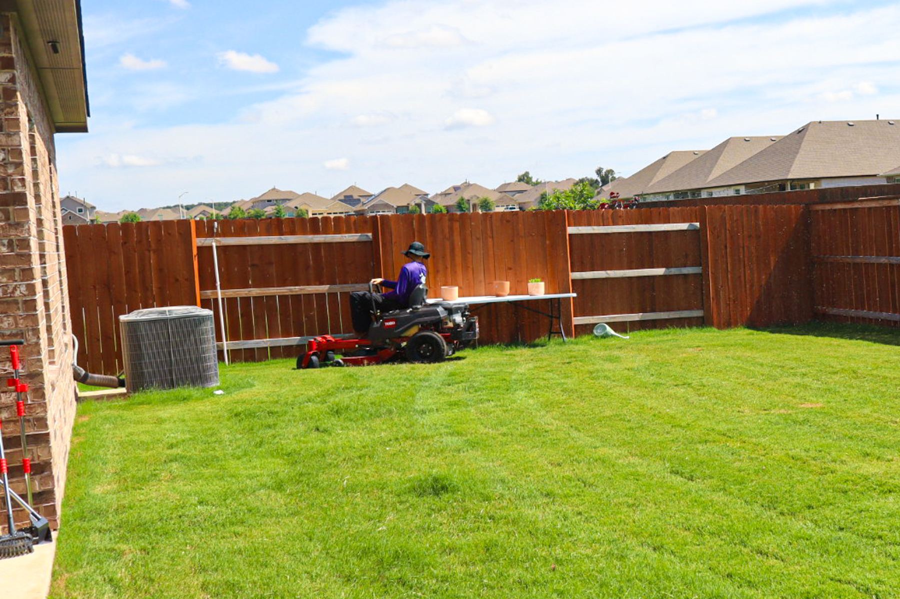 Lawn mowing in Cedar Park, Texas